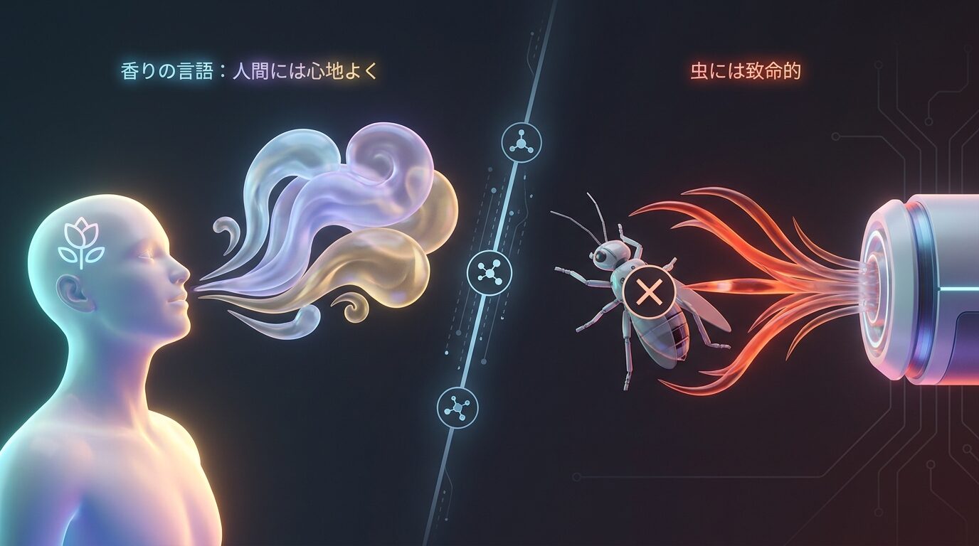 香りの言語：人間には心地よく、虫には致命的